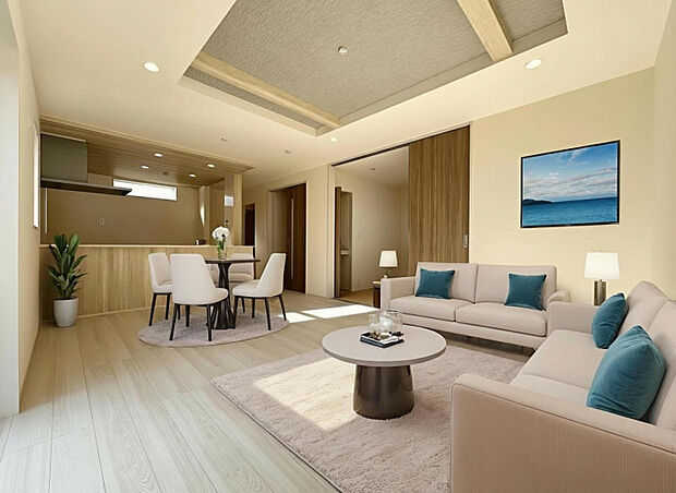 リビング（CG加工でお部屋をイメージ。家具付の販売は行っておりません。）　