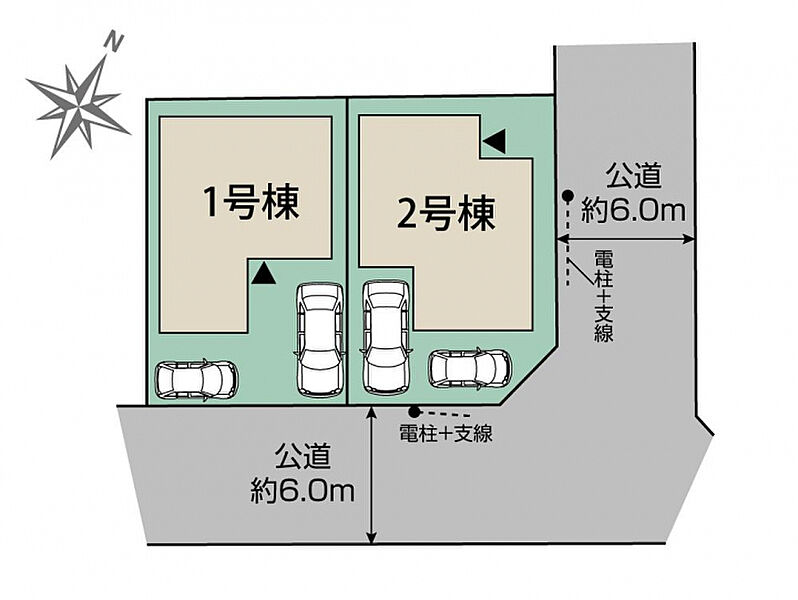 柏市つくしが丘3丁目2棟 区画図