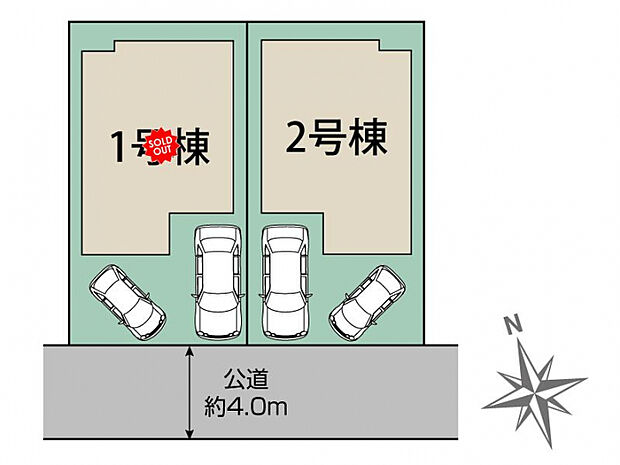 我孫子市若松2棟 区画図