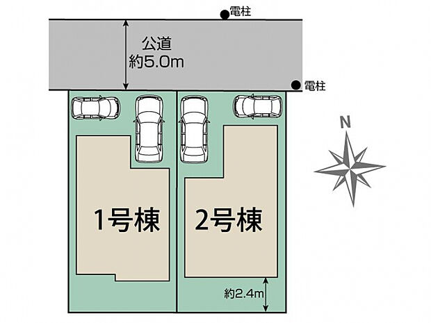 松戸市上本郷2棟 区画図