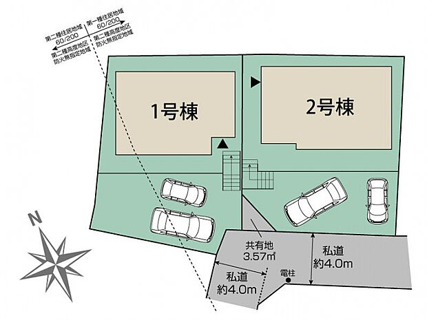 鎌ヶ谷市東道野辺7丁目2棟 区画図