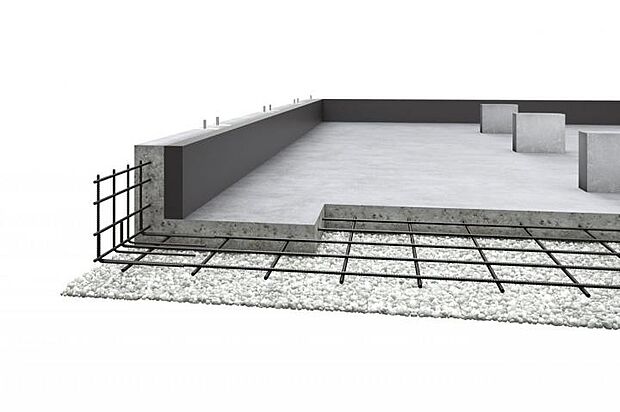 【ベタ基礎　】液状化に強い、建物を面で支えるベタ基礎