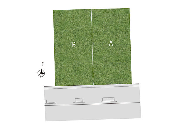【スマイルタウン蓮池小学校前2】南側からの採光を確保しやすく、開放感ある総2区画。前面道路幅員は約11.0m(歩道約4.5m)。お子様が出入りする際などの安全確認をスムーズに行うことができます。