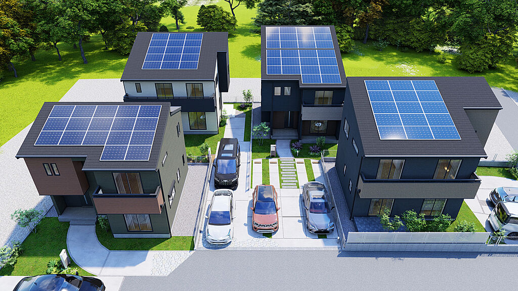 オール電化/ZEH基準適合住宅/太陽光発電/免震構造/炭を使用した健康住宅