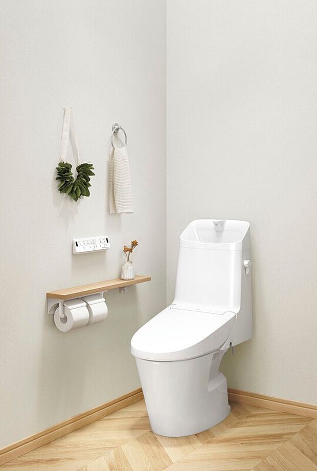 【トイレ】◇お掃除のしやすさを極めたTOTO独自の「フチなし形状」奥までぐるっとフチがないからサッとひと拭き、お掃除ラクラクです。