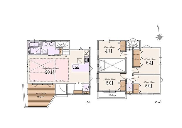 【建物参考プラン】土地価格:6,290万円 建物参考プラン価格:2,300万円(税込) 総額:8,590万円(税込) 土地面積:約116m2(建築確認申請上の控除面積0.10m2含む) 建物面積:約93m2