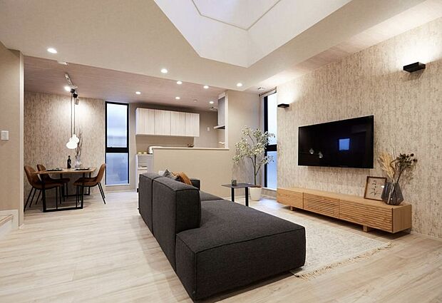 大きな家具を置いても空間にゆとりがある大空間！ホテルライクなデザインです！
建物プラン例（2号地）建物参考価格：2300万円(税込) 建物面積：94.64m2