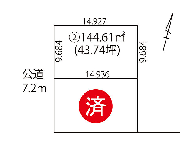 【全体区画図】
プランが立てやすく建築設計のしやすい整形地です。