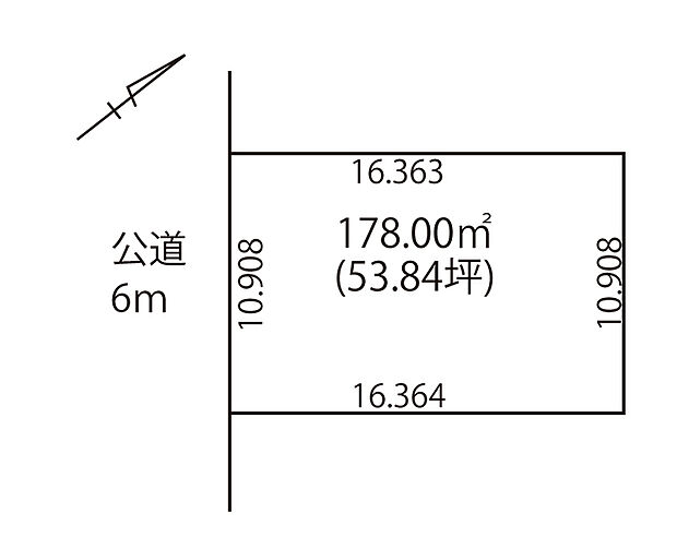 【区画図】
間口の広い整形地につき、様々な間取りにも対応しやすい区画です。広いお庭や、複数台駐車可能なカースペースなど、ご家族のライフスタイルに合わせたお住まいを実現できます。