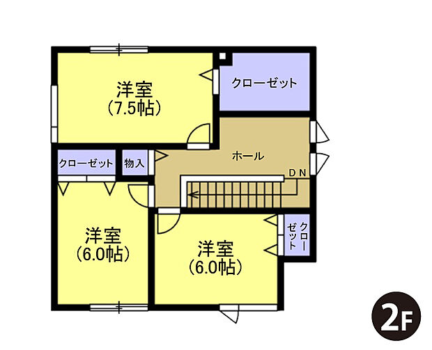 【【建築プラン例】】建物面積:112.21m2
建物代金:2750万円(税込)
※杭工事、分水工事、諸費用別途
※設計プランの参考一例であって、当該プランの採用可否は任意です。