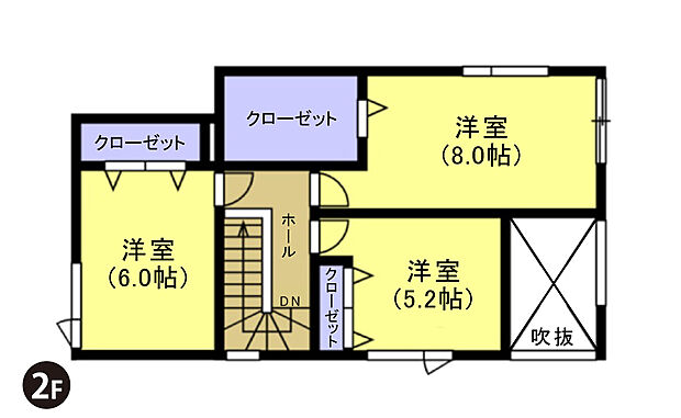 【【建築プラン例】】建物面積:106.00m2
建物代金:2630万円(税込)
※杭工事、分水工事、諸費用別途
※設計プランの参考一例であって、当該プランの採用可否は任意です。