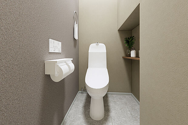 【トイレイメージ】「ウォシュレット」の便座とノズル・ケースには防汚効果の高いクリーン樹脂を採用。汚れをはじくから、汚れてもサッとひと拭き。