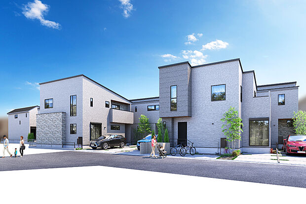 グレーの色彩と石目調のデザインが存在感を際立たせる造形美。