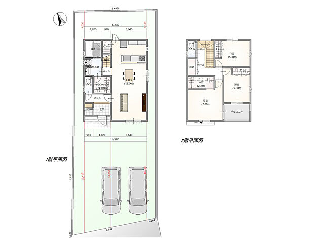 【間取図/A号地】対面キッチンから視界が抜けるLDKはリビング階段仕様！階段下スペースを活かしたパントリーなど、機能的な収納配置◎洗面脱衣室からWICに出入りができ、洗濯物を干す→片付けがスムーズ！