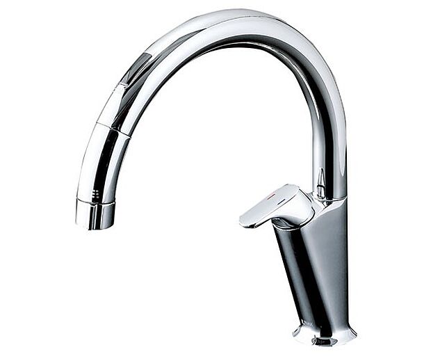 【【クリナップ】タッチレス水栓】吐水、止水が自動でできるので水栓操作が不要です。