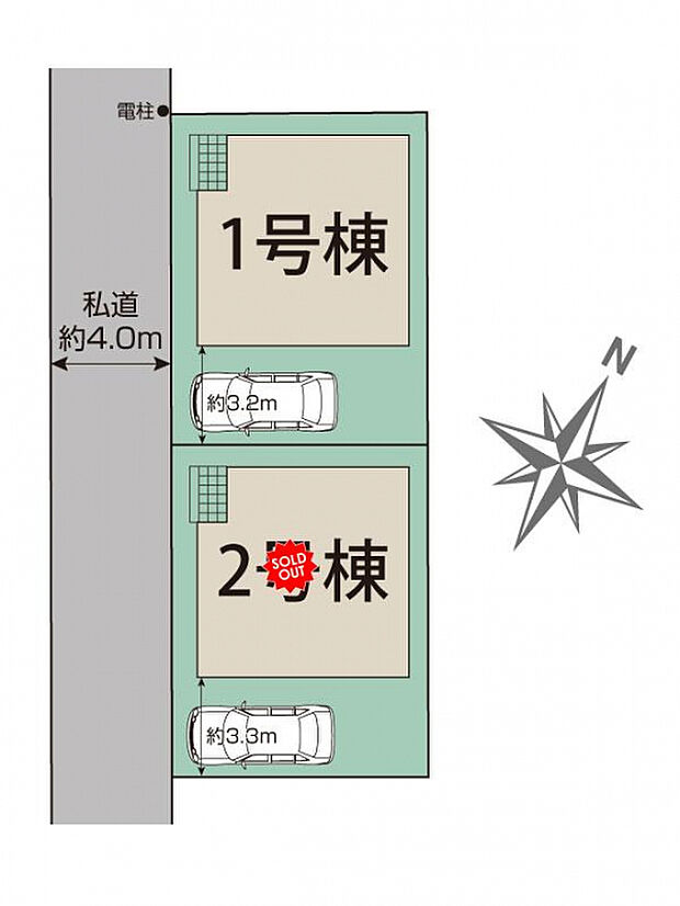 船橋市高野台1丁目2棟 区画図
