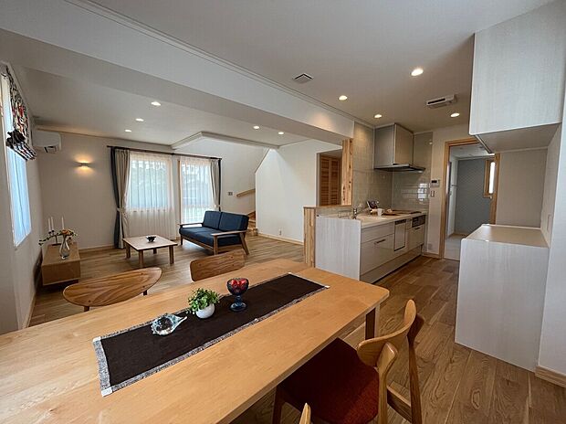 LDK一体空間で開放的な空間に。