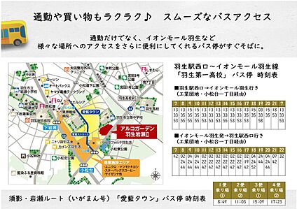 バスの時刻表 320m～480m