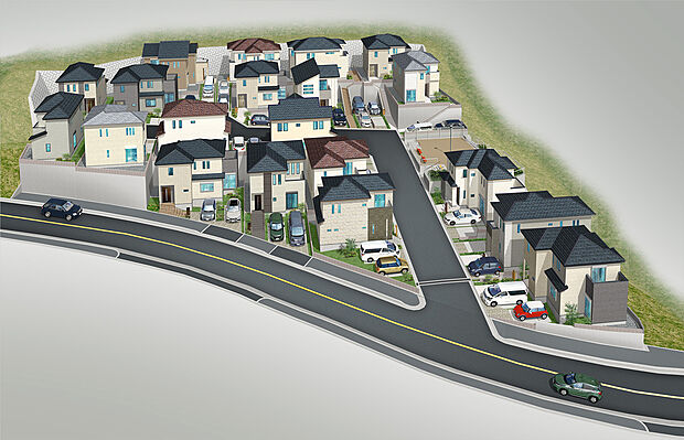 吹田市の高台に位置する全20区画の新街区。