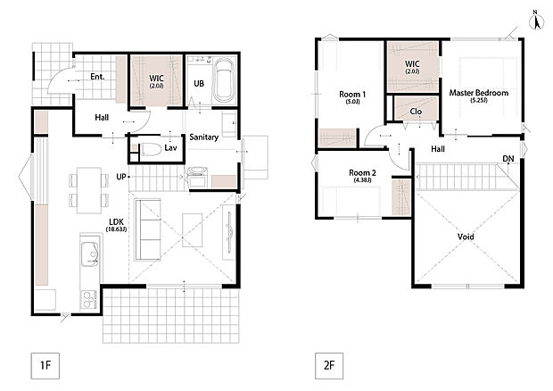 参考プラン(間取)
LDKにスタディーコーナーのある、
家族の成長に寄り添う住まい。