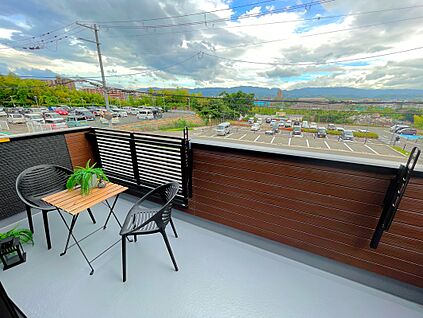 現地13号地モデルハウス バルコニー(2025年8月)