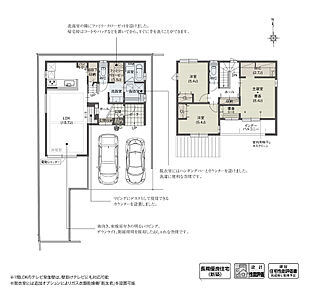 脱衣室兼ランドリースペースと、便利なニッチを備えた洗面室を計画しました。ファミリークローゼットと隣接しているため、家事がしやすくなっています。またリビングにはスタディコーナー、主寝室には書斎を設け、家族それぞれが心地よく過ごせる居場所を計画しています。

※設計性能評価取得済
※Life Assist2 (IoTホーム対応) 