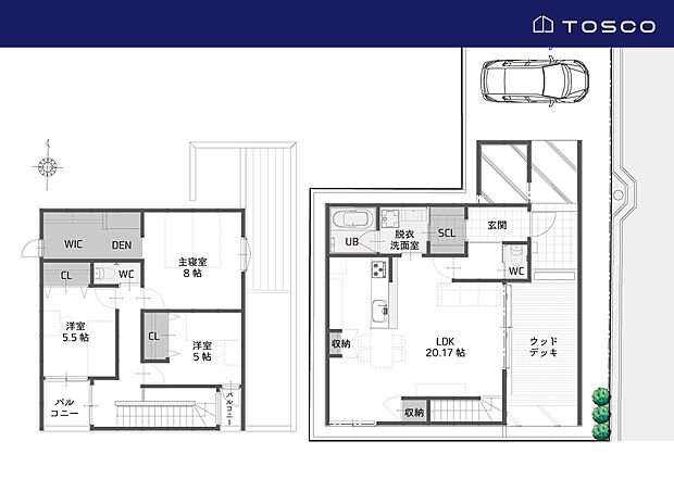 価格 未定 、3LDK+S、土地面積165.38m2、建物面積105.74m2