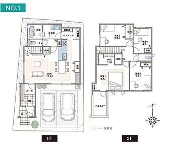 LDKは約17.8帖！南側に大きな窓を設けた、陽光豊かな空間です。リビング、ダイニング、キッチンは床暖房付き！キッチン～パントリー～洗面所と行き止まりなく繋がり、家事の同時進行がスムーズです。 