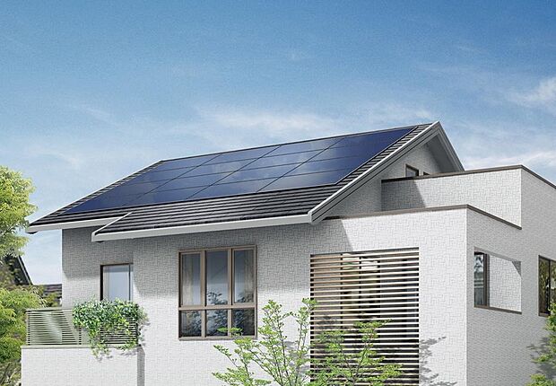 【【ソーラーシステム】】太陽光発電システムを標準搭載。省エネモニター(HEMS)の設置により、発電量や電気の使用量を“見える化”し、売電による家計負担の軽減をサポート。※発電量は天候や季節により変動。