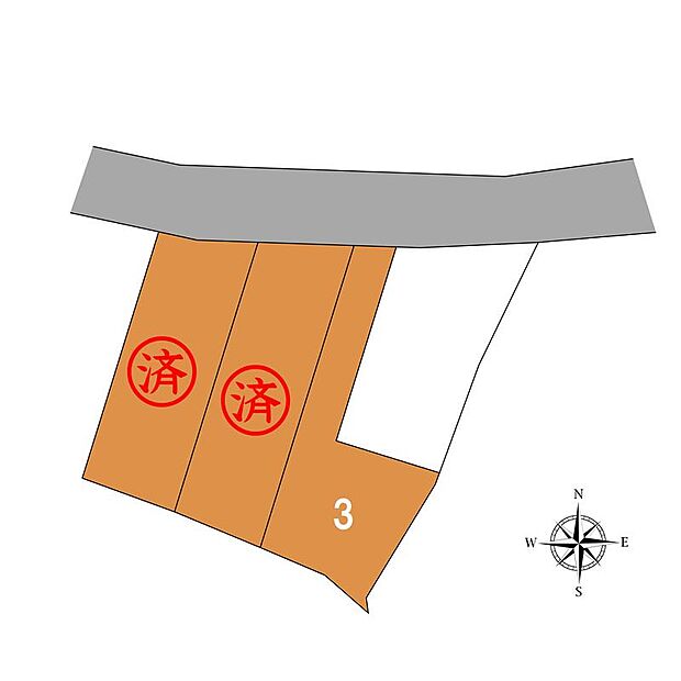 全体区画図（2025年8月現在）
※本掲載物件は現在販売中の為、売約済みとなる場合がございます。予めご了承ください。