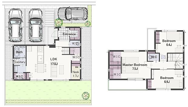 【【ご見学受付中】30-6号棟】■価格/5480万円■土地面積/170m2(約51.42坪)■建物面積/100.89m2(約30.51坪)■間取/3LDK+S■接道/南と北■駐車場3台