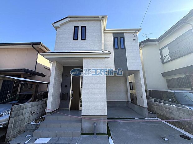 現地外観】
JR青梅線「小作」駅徒歩9分!生活施設や教育施設が徒歩圏に整った快適な環境に誕生する限定1棟の新築分譲住宅!