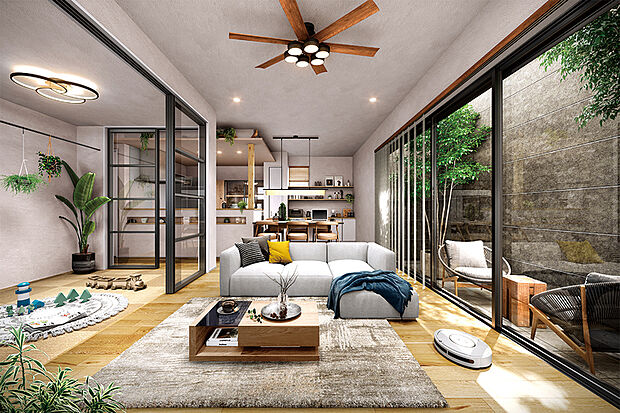 【個性豊かな3つのスタイルプラン】
半個室空間や空間に変化を持たせたインナーデザインに加え、リビングと一体で使用できるスペースなどそこに住まう家族のライフスタイルに寄り添うプランをご用意しました。