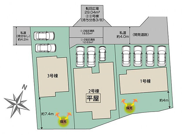 上尾市上～concept 3～3棟 区画図