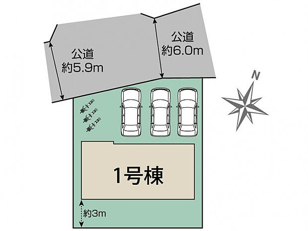 上尾市小泉3期1棟 区画図