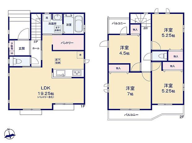 (A号棟)、価格6590万円、4LDK、土地面積121.05m2、建物面積94.39m2