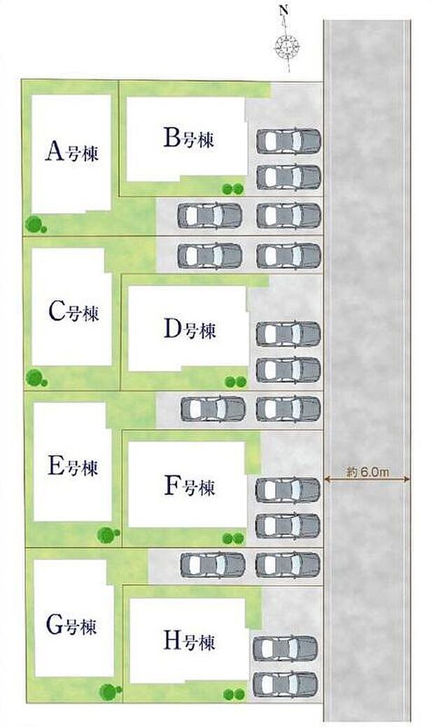 全棟カースペース2台分完備！人気の低層住居専用地域は落ち着いた住環境です。