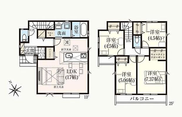 (3号棟)、価格7290万円、4LDK、土地面積120.1m2、建物面積96.04m2