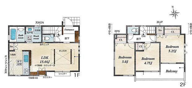 (1号棟)、価格5980万円、3LDK、土地面積93.35m2、建物面積74.52m2