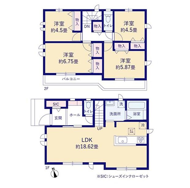 (A号棟)、価格5590万円、4LDK、土地面積123.83m2、建物面積96.98m2