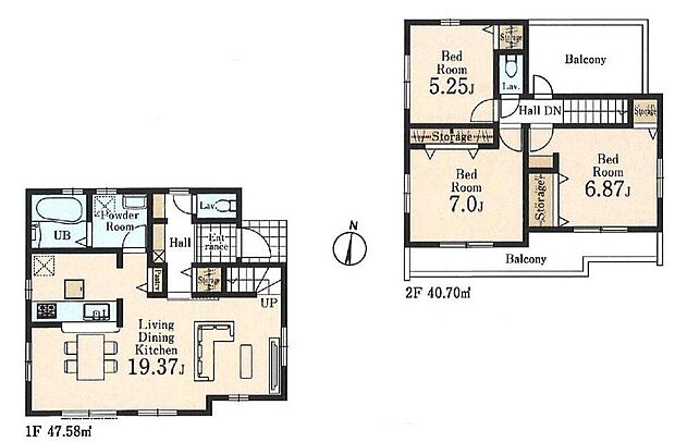 (1号棟)、価格5690万円、3LDK、土地面積111.86m2、建物面積88.28m2