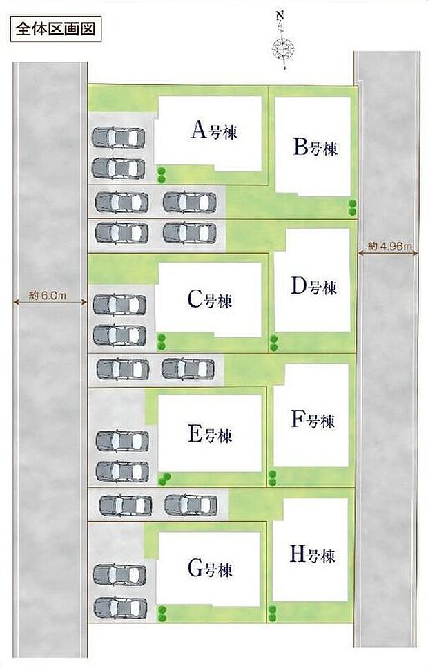 カースペースは車種により2台分駐車可能!