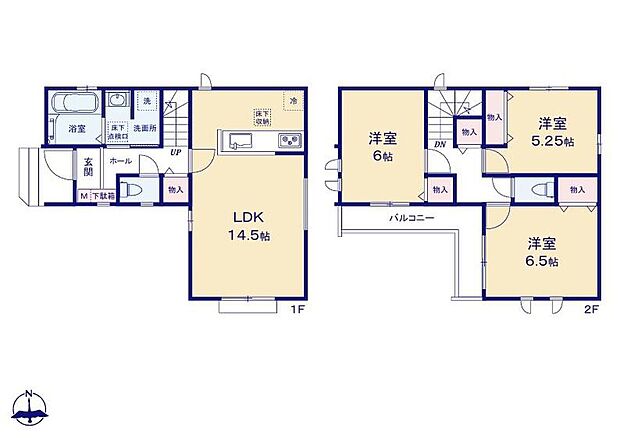 (A号棟)、価格5790万円、3LDK、土地面積102.75m2、建物面積79.49m2