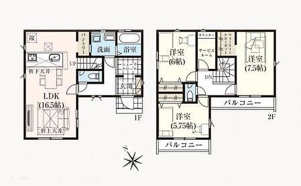 【3LDK+S】☆太陽光発電設備搭載☆
通り抜けできるシューズインクローク完備♪
見通しの良いLDKには食品もたっぷりしまえるパントリー付き♪