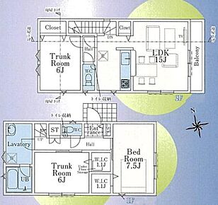 ご家族との会話が自然に生まれる対面システムキッチン＆リビングイン階段採用☆WICを2ヶ所に設置など、収納充実でお部屋がすっきり片付きます♪主寝室はゆったり7.5帖！大きなベッドも置けます♪ 