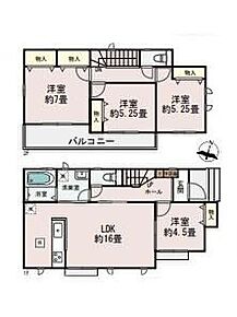 全居室南向きの明るいお住まい♪リビング横には多目的に利用できる洋室を完備♪玄関からすぐにご案内できるので急な来客時も安心です。家事の休憩スペースやお子様のお昼寝スペースとしても◎ 