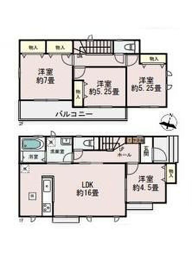 【4LDK】全居室南向きの明るいお住まい♪リビング横には多目的に利用できる洋室を完備♪玄関からすぐにご案内できるので急な来客時も安心です。家事の休憩スペースやお子様のお昼寝スペースとしても◎