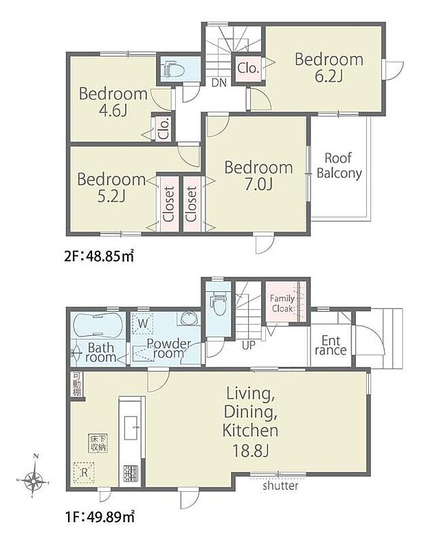 (1号棟)、価格4099万円、4LDK、土地面積136.65m2、建物面積98.74m2