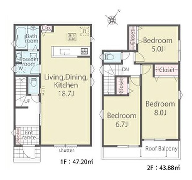 (1号棟)、価格2680万円、3LDK、土地面積154.78m2、建物面積91.08m2