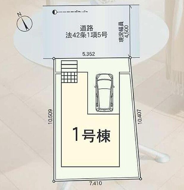 ≪全体区画図≫
カースペース1台分♪ビルトインガレージ!